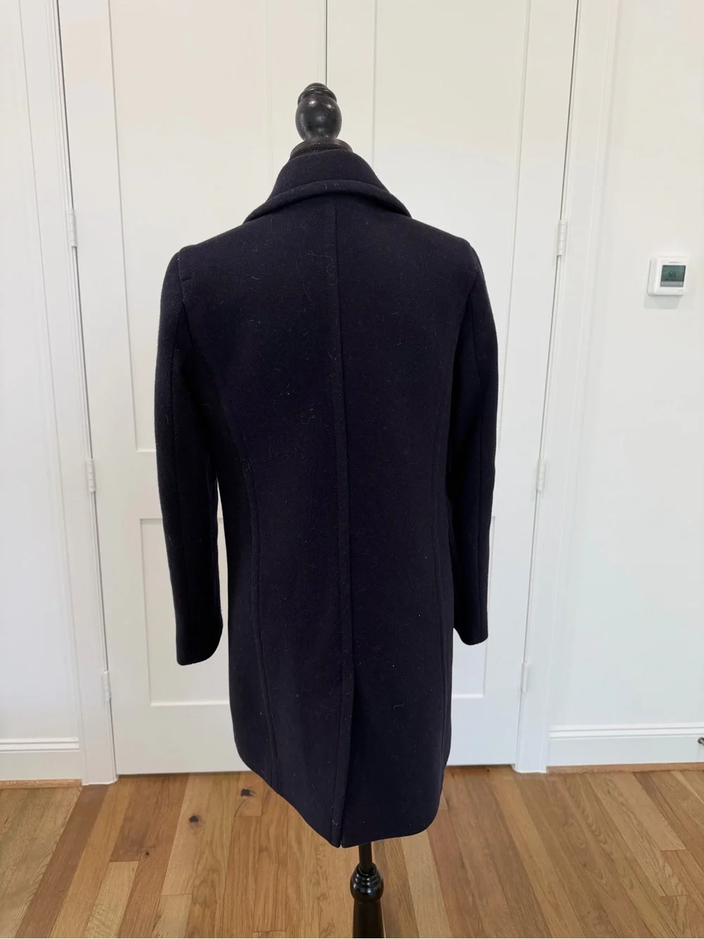 ⚓ J.Crew Stadium Cloth Nello Gori Navy Pea Coat Size 4 ⚓ - Picture 8 of 14
